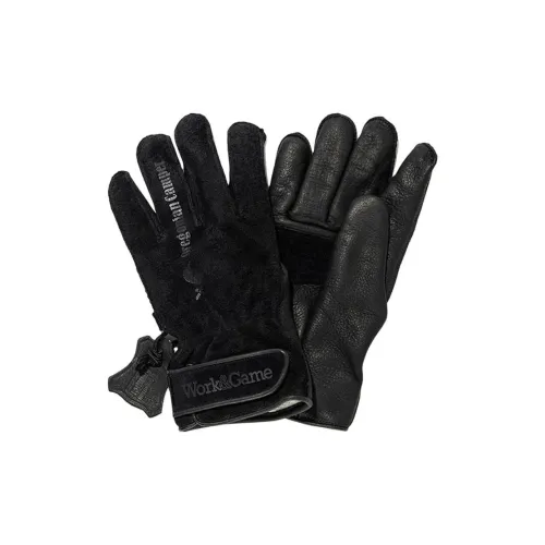 OREGONIAN CAMPER Genuine Suede Cow Leather Gloves Unisex Black