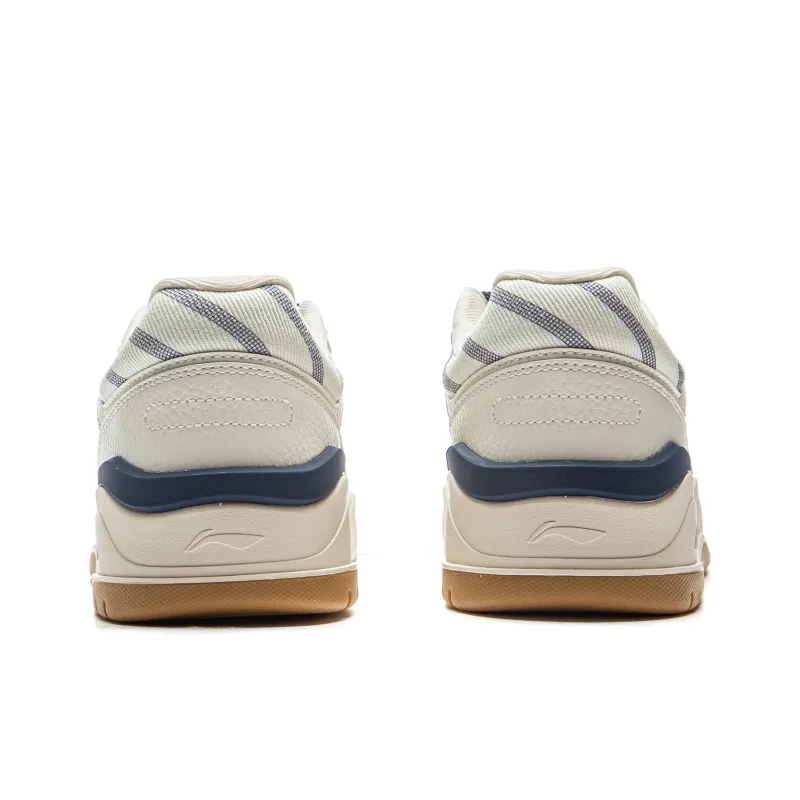 LiNing Moon White 2.0 Slip Resistant Cushioning Breathable Low Top Skateboard Shoes Men's Ecru-5