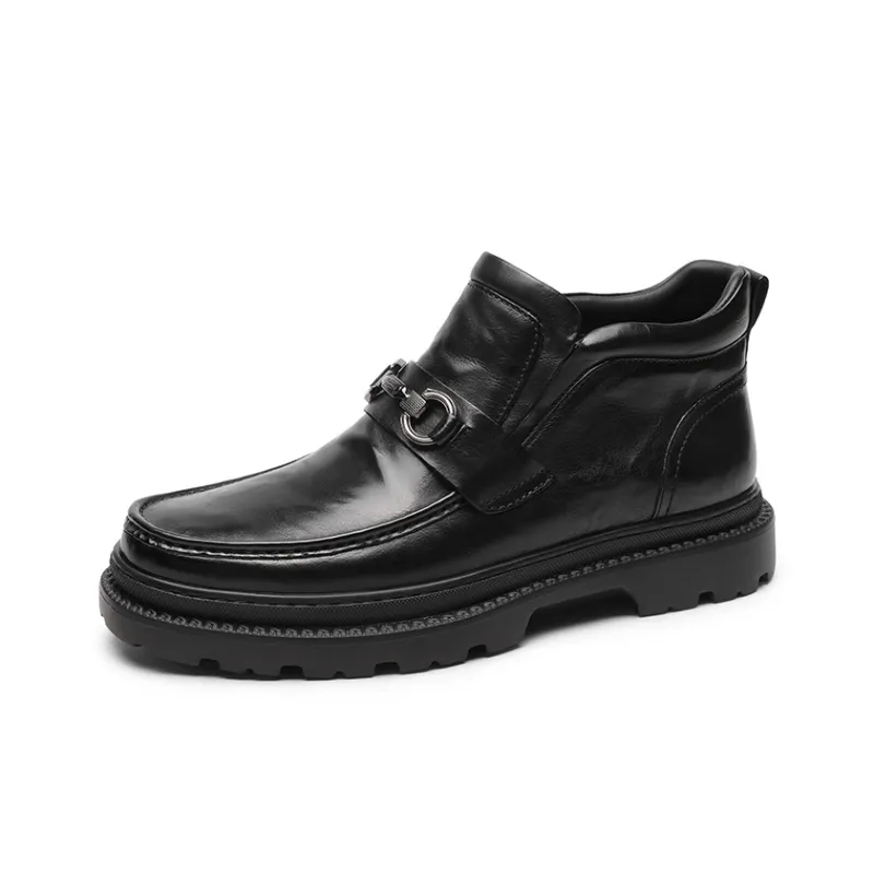 GOLDLION Ankle Boots Men Black/Brown-1