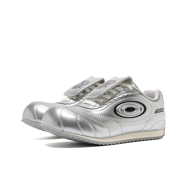 OLD ORDER OGOAL Collection Slip Resistant Height Increasing Low Top Casual Shoes Unisex Silver-1