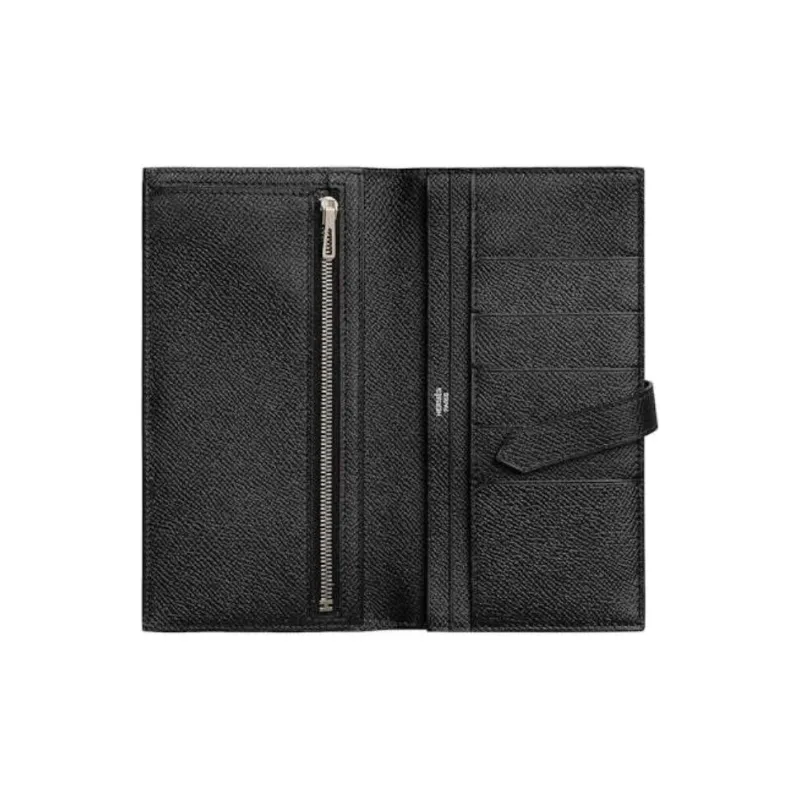 HERMES Bearn Wallet Epsom Calfskin And Black Pvd Plated 'H' Tab-1