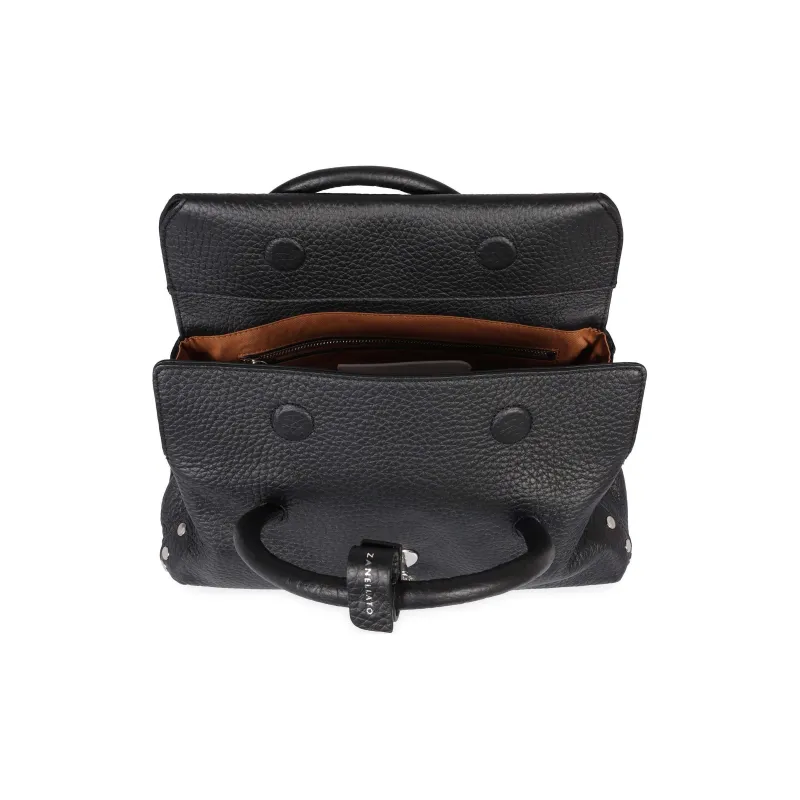 Zanellato Cow Leather One Shoulder Handbag Women's Black-3