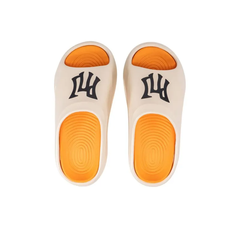Pnj EVA Slip Resistant Slide Slippers Unisex Beige Orange-3