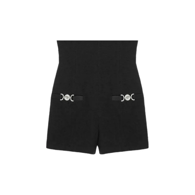 VERSACE Medusa '95 Tweed Mini Jumpsuit-4