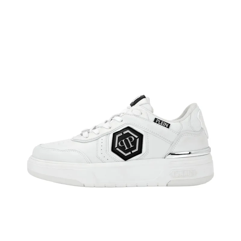 PHILIPP PLEIN Sk8r Plein Low Top Skateboard Shoes Unisex White-0