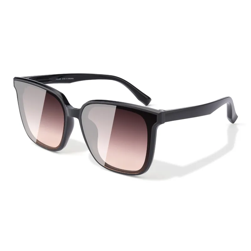PULAIS TR/Memory Plastic Square Sunglasses Unisex-5