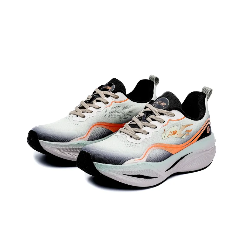 POLUDIYIPI Blaze GT2.0 PRO Running Shoes Unisex Low Top Light Gray Heather Orange-2