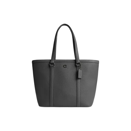 COACH Gotham Eggstone Grain Leather Tote Bag Shopping Bag Shoulder Bags Large Size Men's Charcoal Gray