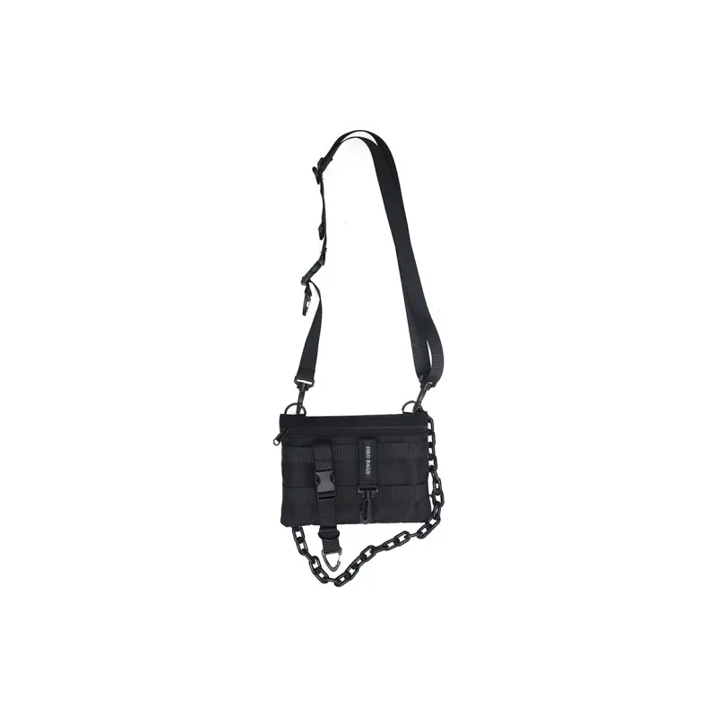 DALO Nylon Shoulder Bag Crossbody Bag Unisex Black-0