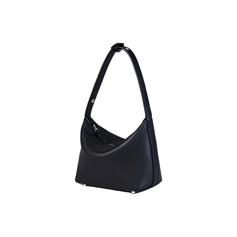 DISSONA Cow Leather One Shoulder Handbag Medium Size Women's Black/Gray/Yellow/Green-2