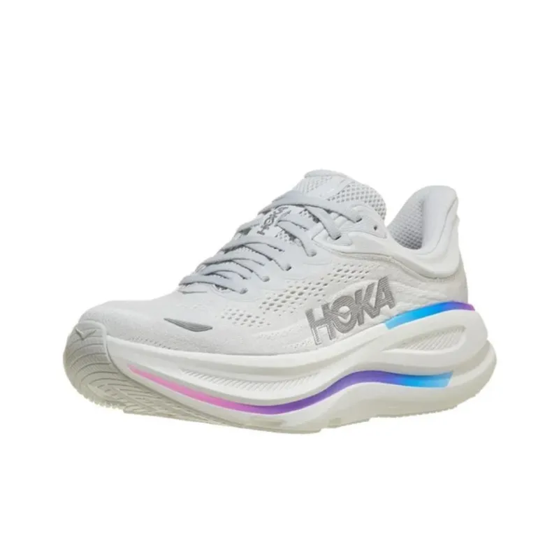 HOKA ONE ONE Bondi 9 Cosmic Grey White Mesh Women's-2