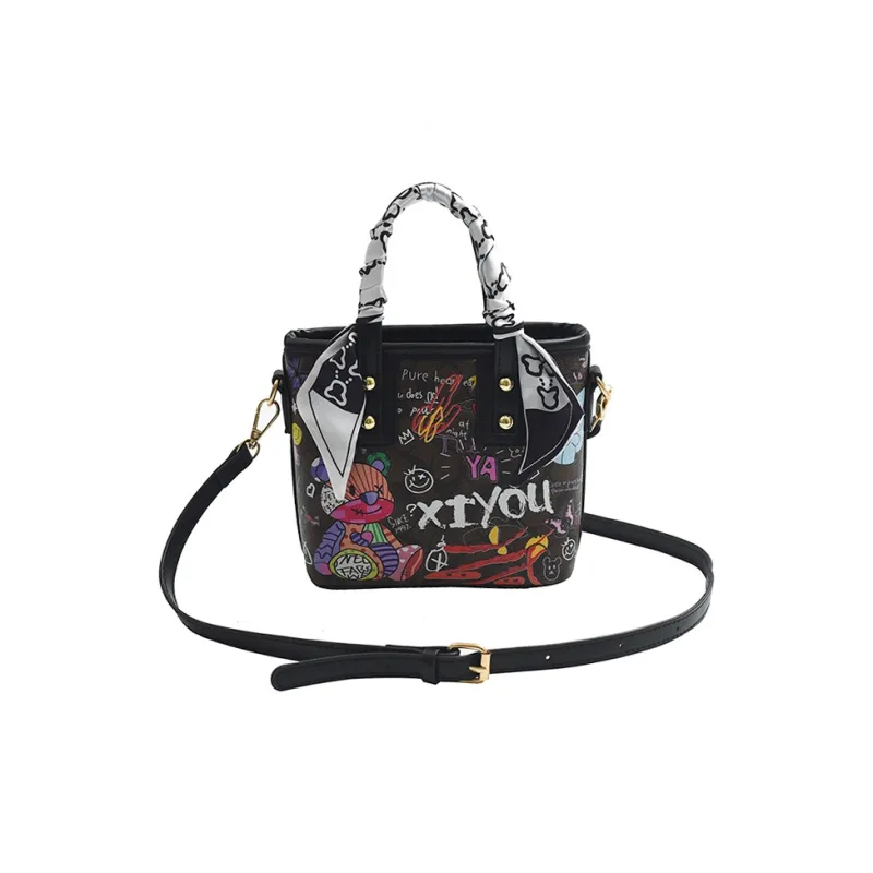 HCXK PU Fashion Versatile Handheld Basket Bag Crossbody Bag Handbag Regular Women's Multicolor-7