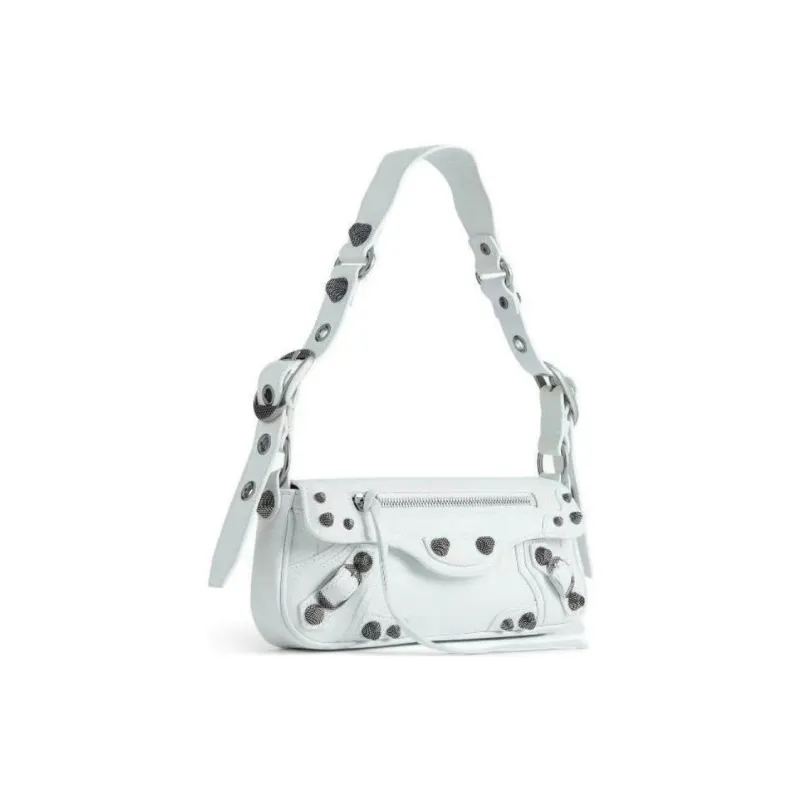 Balenciaga Le Cagole Sheepskin Crossbody Bag, Shoulder Bag Mini Women's Light Blue-1