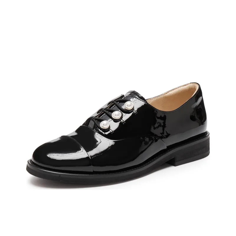 Staccato British Trio Casual Single Shoes Women's Noble Black-1