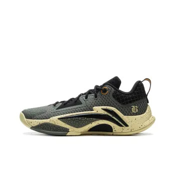 LiNing BadFive Hunter 1 Slip Resistant Coverage Lightweight Rebound Low Top Outdoor Basketball Shoes Men's Black Yellow
