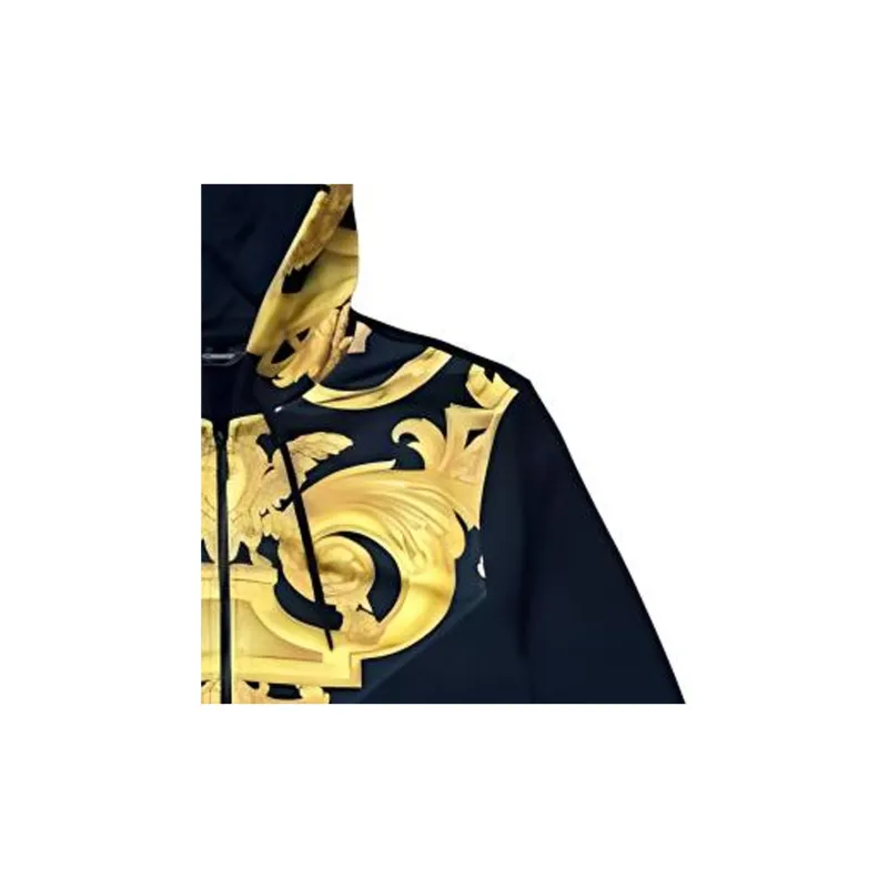 VERSACE Medusa Print Zip Up Hoodie-3