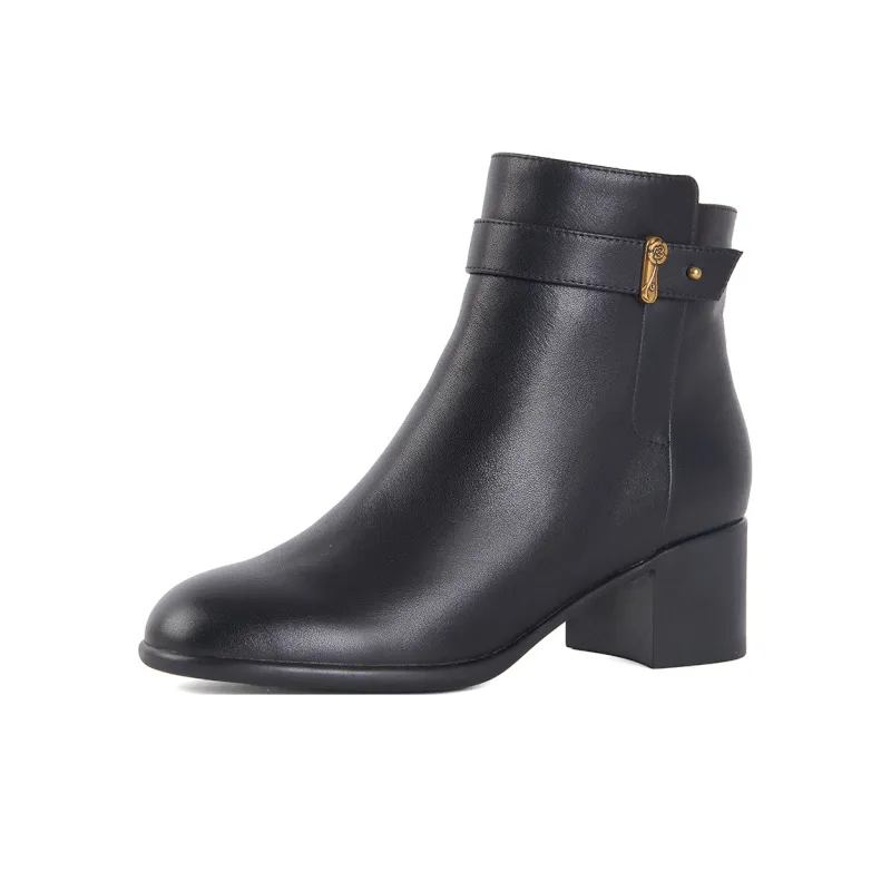 PT'SON Ankle Boots Women's Black-3