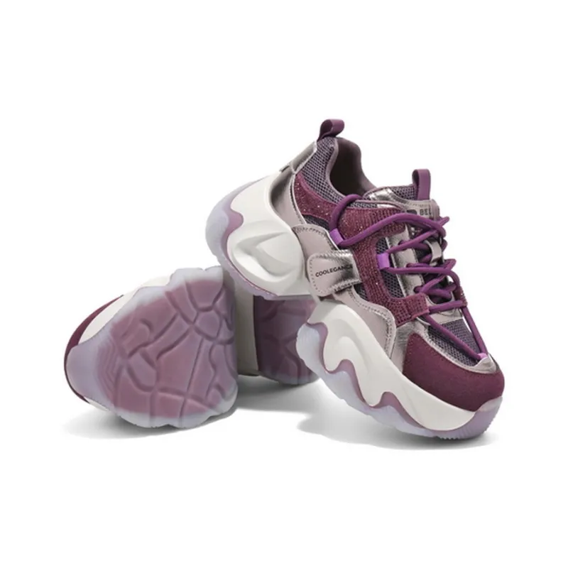BELLE Anti-Slip And Wear-Resistant Lightweight Low-Top Chunky Sneakers Women's-12
