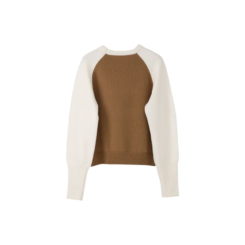 Fstudio Fall And Winter Korean Style Letter Multicolor Top With Advanced Feel Inner Layer Women's-1