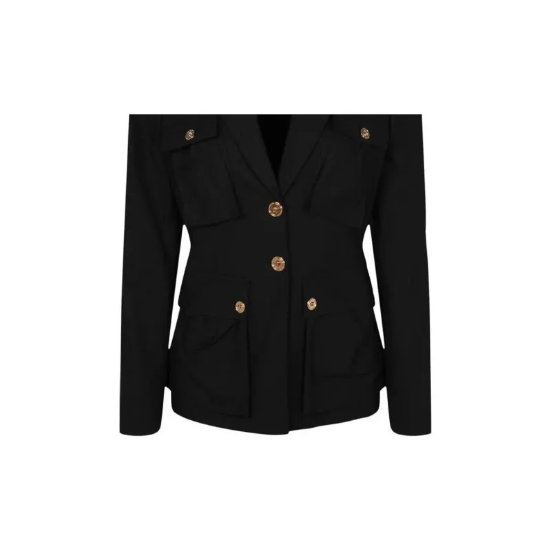 VERSACE Buttoned Blazer 'Black'-3
