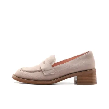 LE SAUNDA Loafers Women's Apricot Pink/Coffee Brown