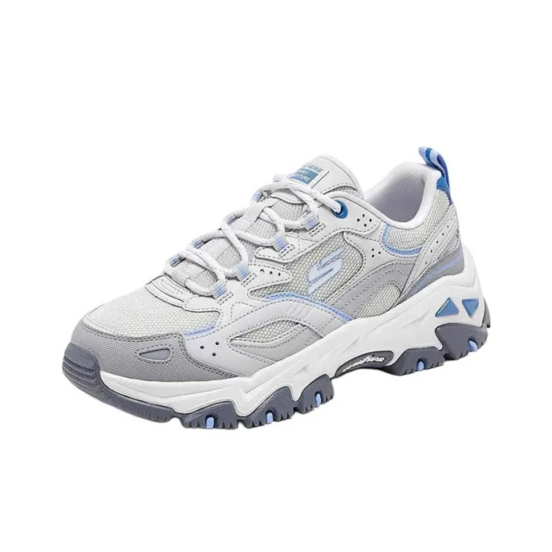 Skechers OUTDOOR Cushioned Slip Resistant Low Top Chunky Sneakers Women's Light Gray-1