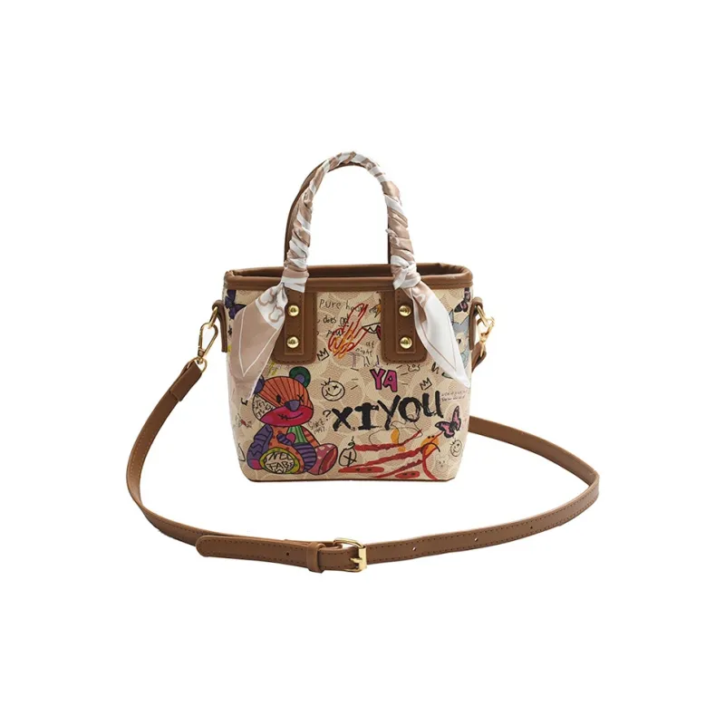 HCXK PU Fashion Versatile Handheld Basket Bag Crossbody Bag Handbag Regular Women's Multicolor-13