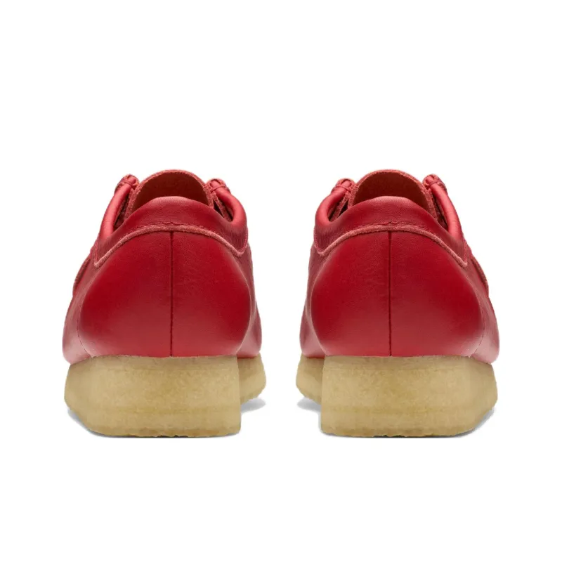 Clarks Wallabee Slip Resistant Low Top Casual Shoes Unisex Red-4