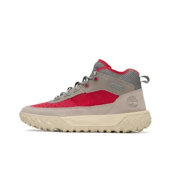 Timberland Greenstride Motion Cushioning Lightweight Mid Top Trekking Shoes Men's Gray Red