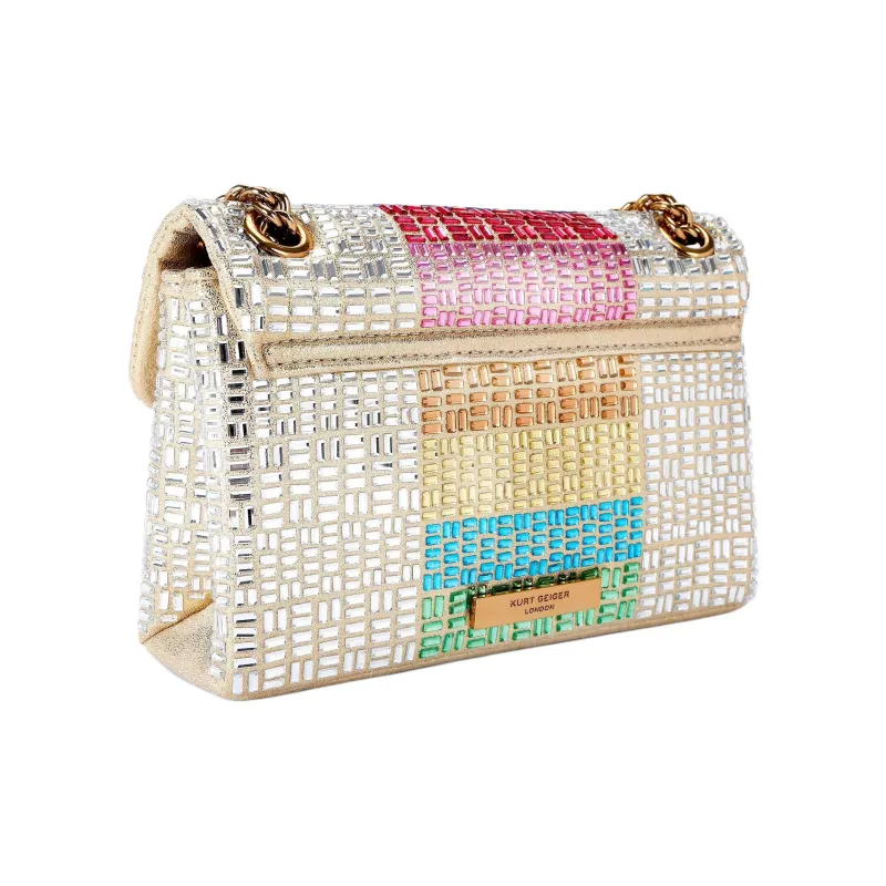 Kurt Geiger London Kensington Glass Shoulder Bag Mini Women's White & Multicolor-2