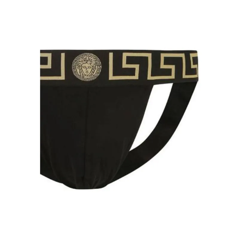 VERSACE Greca Border Stretched Jockstrap-3