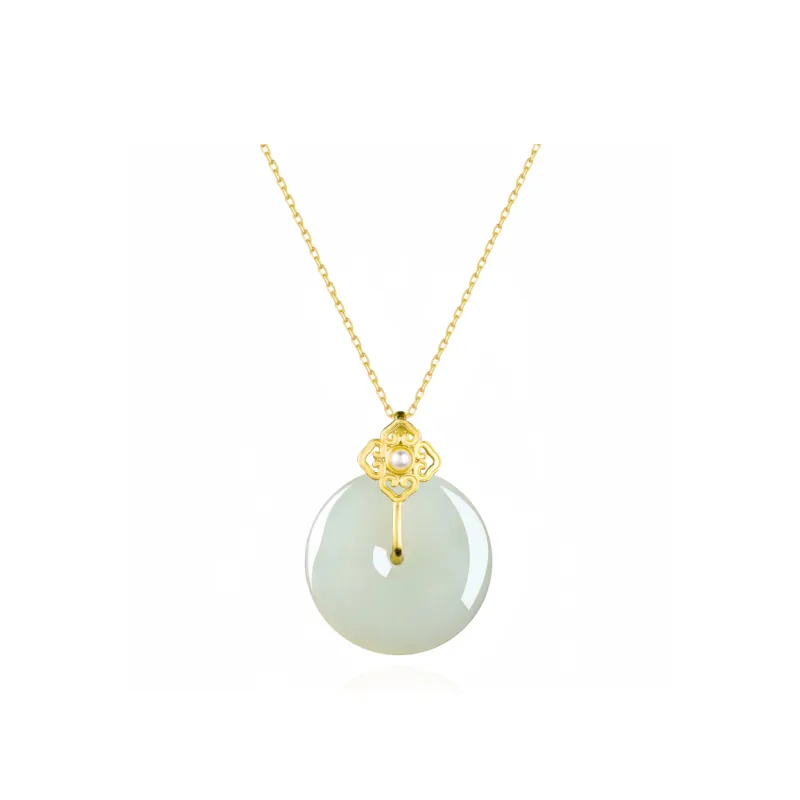 Gold Of China Necklaces White Jade Unisex-0