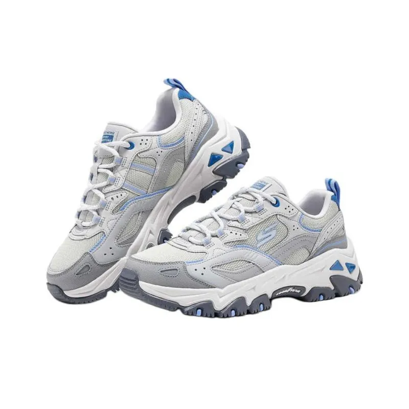 Skechers OUTDOOR Cushioned Slip Resistant Low Top Chunky Sneakers Women's Light Gray-2