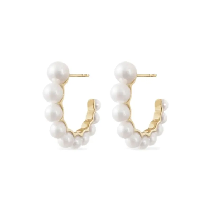 Sophie Bille Brahe 14kt Recycled Yellow Gold Boucle De Perle Pearl Earrings-0