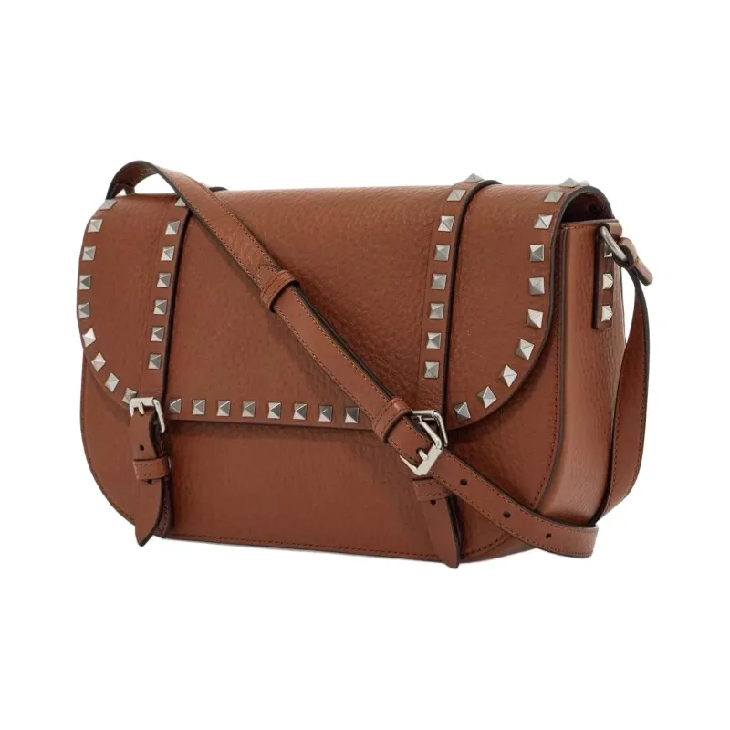 Valentino GARAVANI Calfskin Shoulder Bag Women's Brown-1