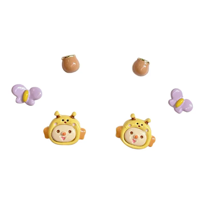 Welcome To The Treasure Alloy Stud Earrings Unisex-16