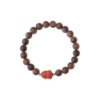 Moon Seal Hundred Rivers Agarwood Wooden Bracelets Unisex