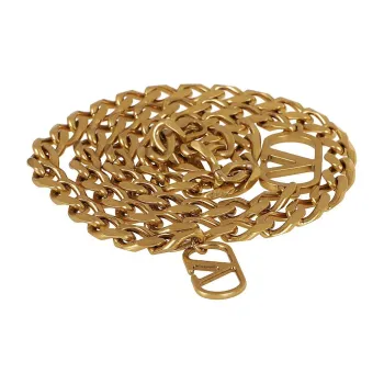 Valentino VLogo Plaque Chained Belt