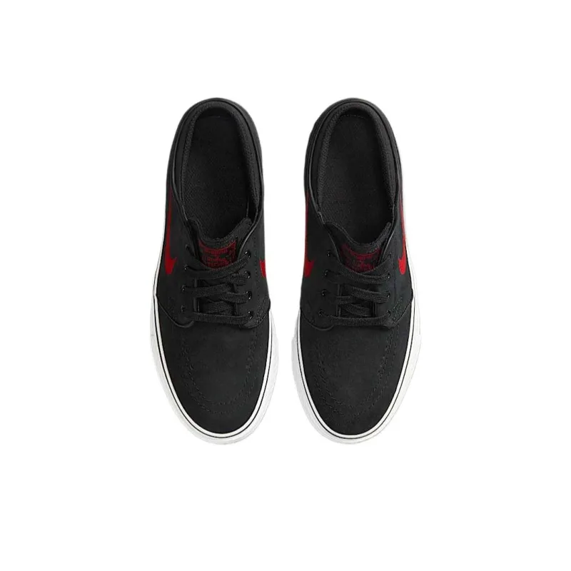 Nike SB Stefan Janoski Wear Resistant Low Top Kids' Skateboarding Shoes Black Red Teenagers-2