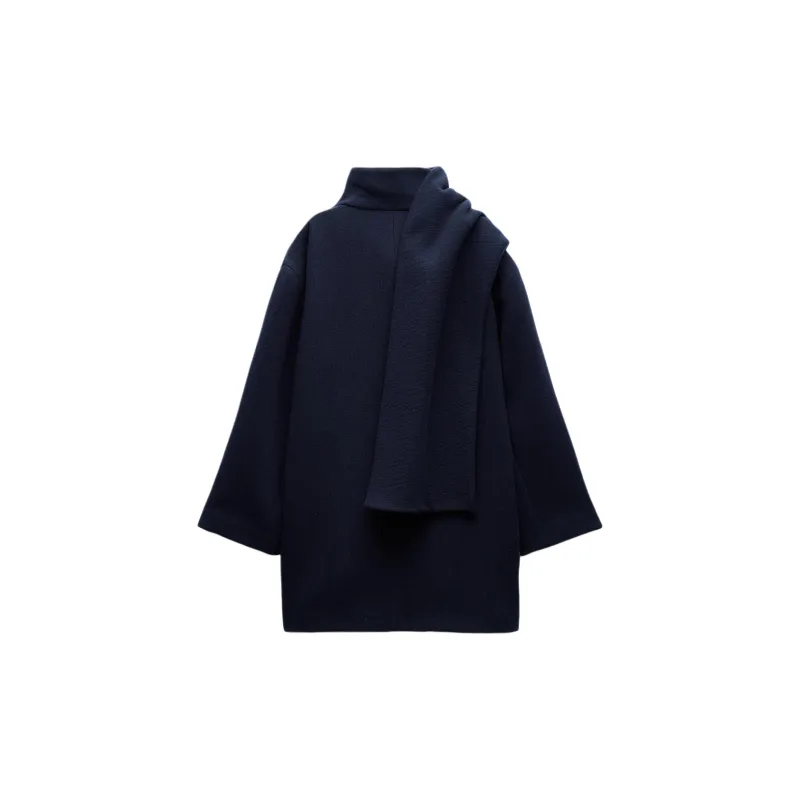ZARA ZW Series Coats Women's Sea Blue-1