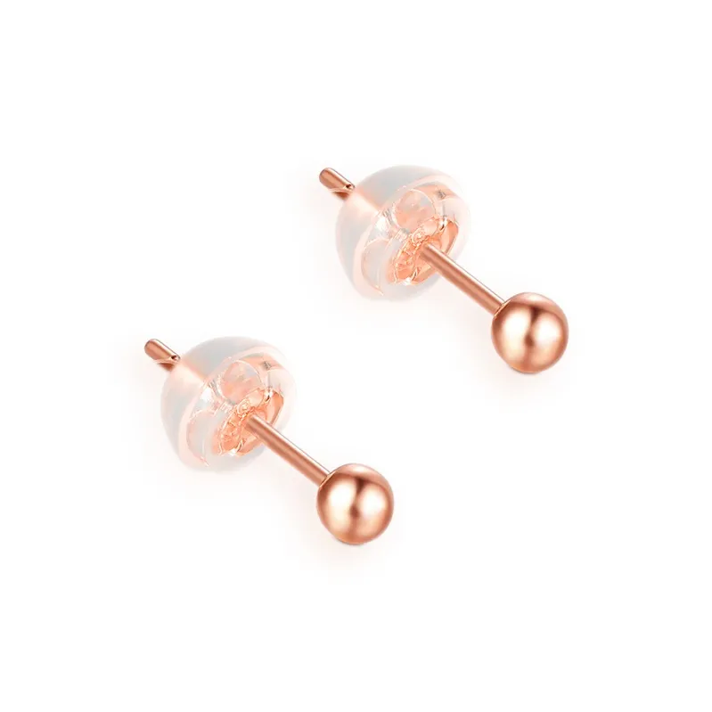 YASHENGZHUBAO 18K Gold Stud Earrings Unisex-15