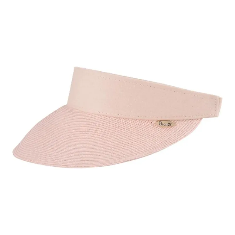 BRONTE Straw Cotton Sun Protection Hats Unisex Pink-1