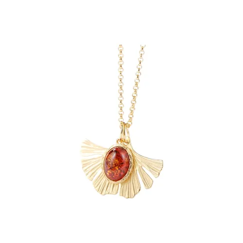 S&A Fire Amber Necklaces Women's