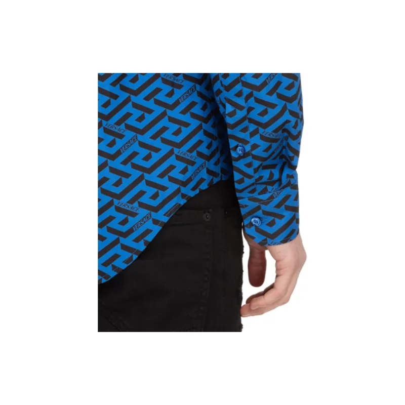 VERSACE Shirts Men Royal Blue-4
