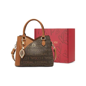 CORALDAISY Synthetic Leather Handbag Crossbody Bag Mom Bag Tote Bag Regular Women's Coffee & Brown