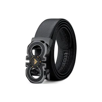 WilliamPOLO Cow Leather Belt Men's 3 Colors Available For Selection 3.5cm Width