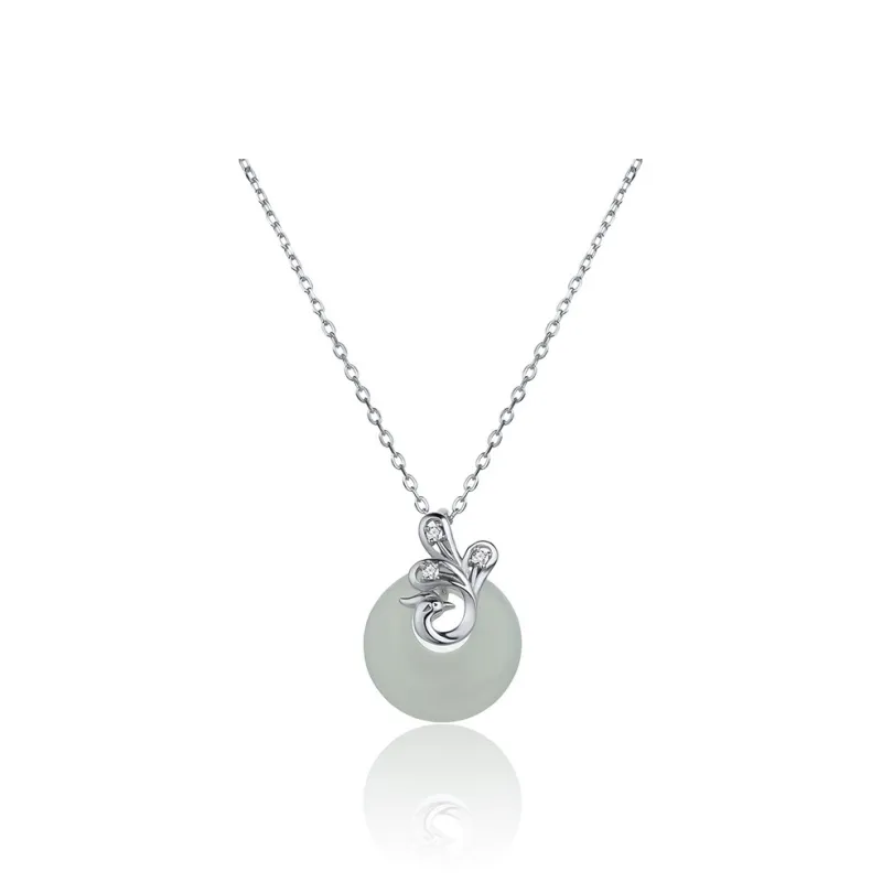 Royal Heaven's Choice Hetian Jade Necklaces Pale Greenish White Jade Unisex-4