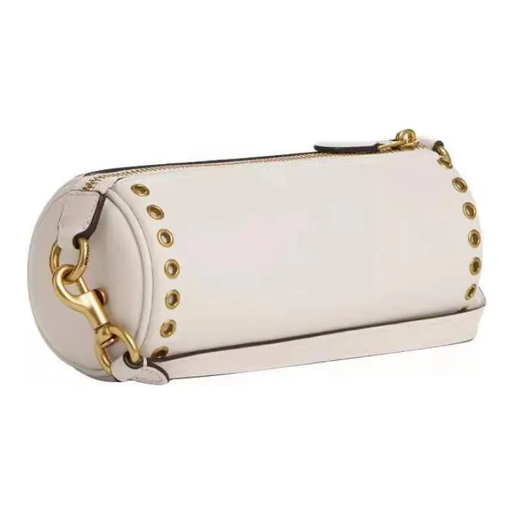 COACH NolitaBarrel Cow Leather Shoulder Bag Trumpets Women's Chalk White-1