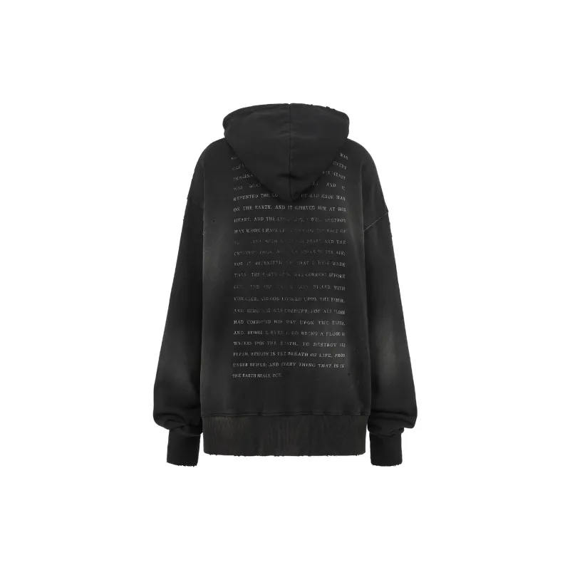 UNDERWATER Great Flood Print Sweatshirt Unisex Dusty Black-1
