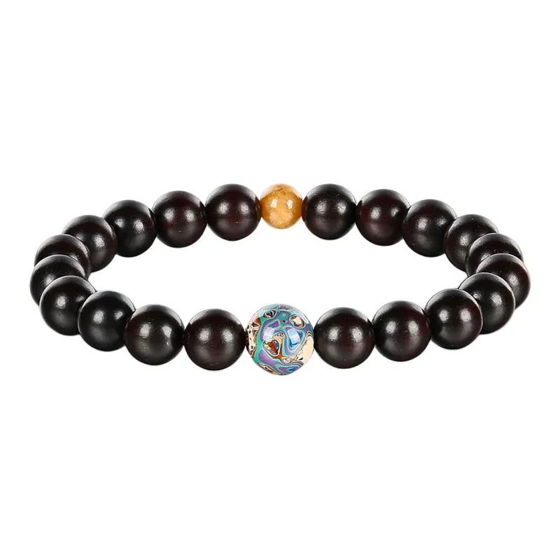 Cuiya Golden Building Rosewood Bracelets Unisex-0